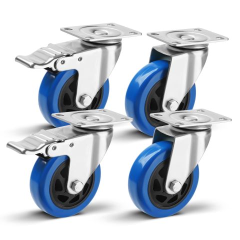 Elite CASTOR WHEEL SET 2 BRAKED + 2 UNBRAKED FOR ELITE BCE60L BCE60L/17
