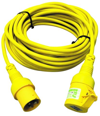Elite 110 Volt 14 Metre Moulded Plug Extension Lead EXL14M