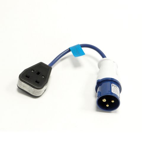 Elite 240 Volt Fly Lead 16 Amp Plug With 13 Amp Single Socket FL16