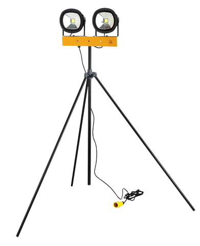 Elite 110 Volt LED 2 x 5500 Lumens Double Head Site Light With Tripod Stand LED35WSLTPDH