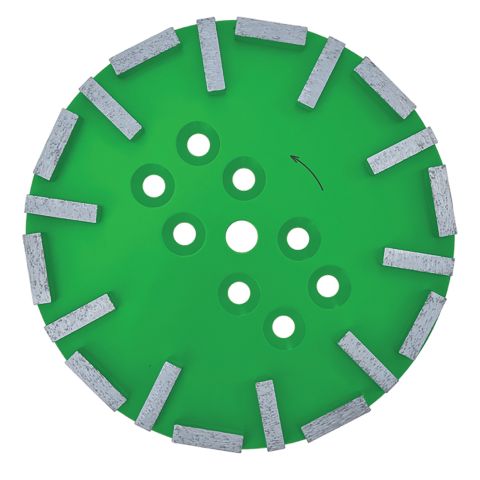 Vonarx 250mm Diamond Medium Concrete Grinding Disc Fits FG250S (Green) VA900965
