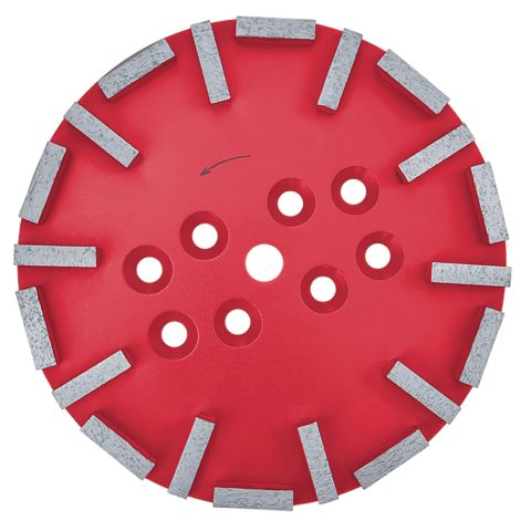 Vonarx 250mm Diamond Hard Concrete Grinding Disc Fits FG250S (Red) VA900966