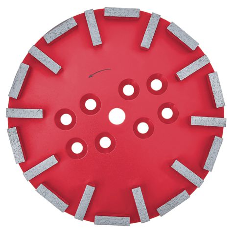 Vonarx 250mm Diamond Hard Concrete Grinding Disc Fits FG250S (Red) VA900966
